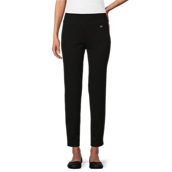 NWT Anne Klein Womens Size XL Black Pull-On Slim Ankle Stretch Dress Pants NEW - Picture 1 of 3